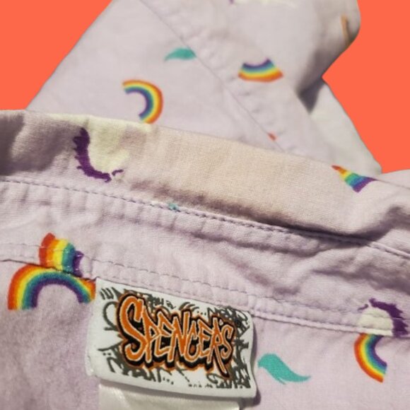 Spencers Unicorn & Rainbows Button-Up Shirt - Picture 7 of 7